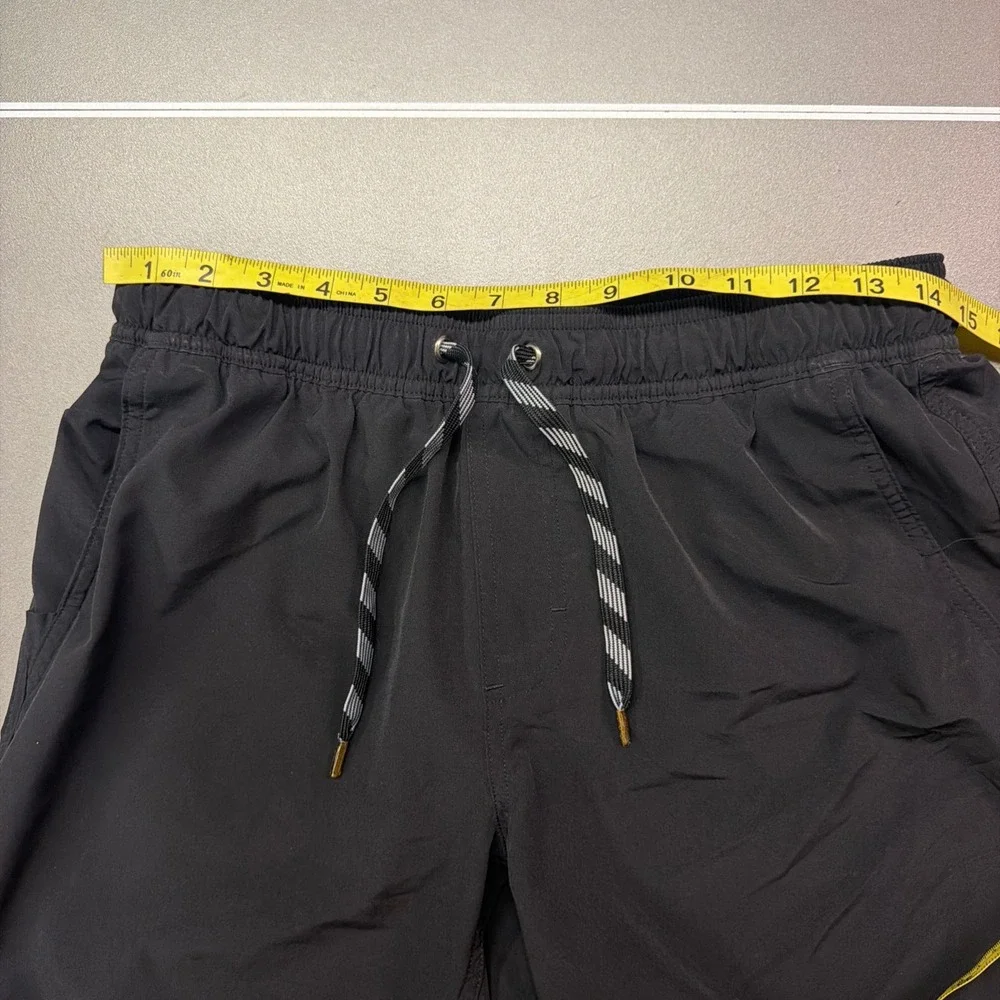 George Black Swim Trunks Men's Size M (32-34) Lined Drawstring Stretch Shorts